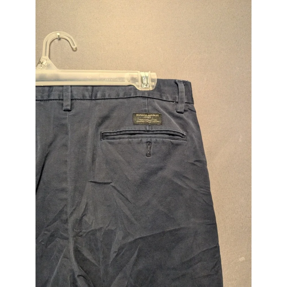 Banana Republic Aiden Chino Pants Mens 32x32 Black Casual Tailoring Performance